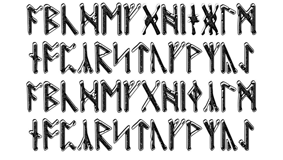 Beowulf Runic font specimens
