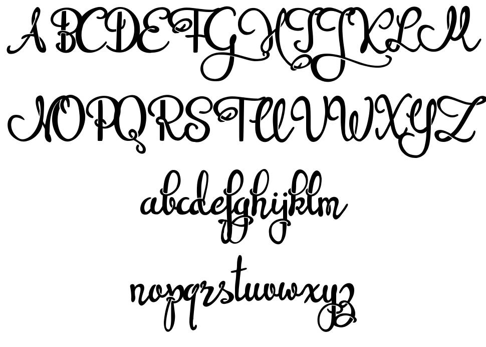 Beprity Stencil 字形 标本