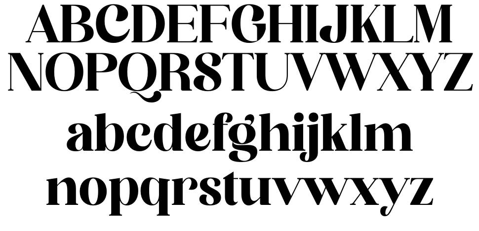 Bergante font specimens