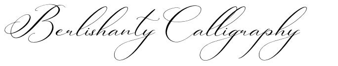 Berlishanty Calligraphy font