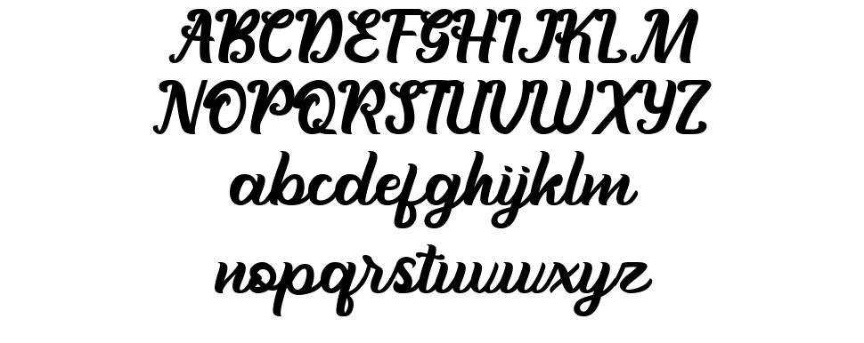 Berthany font specimens