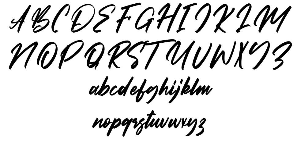 Bestallie font specimens