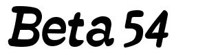 Beta 54 шрифт