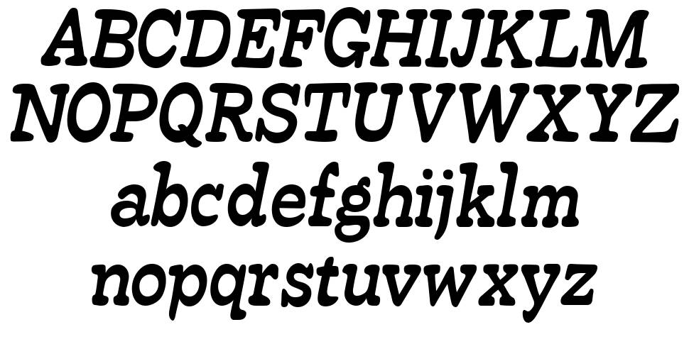 Beta 54 font specimens