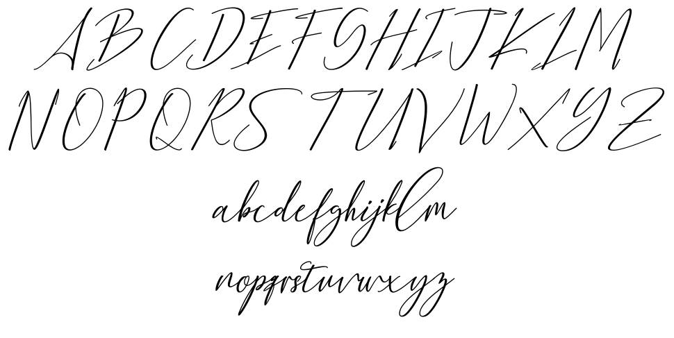 Bethany Script font specimens