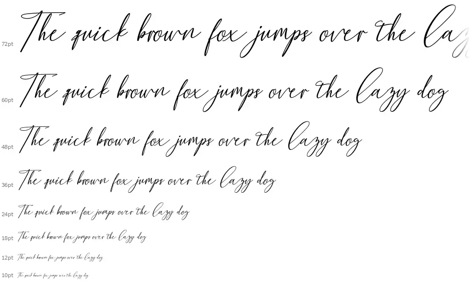 Bethany Script font Şelale