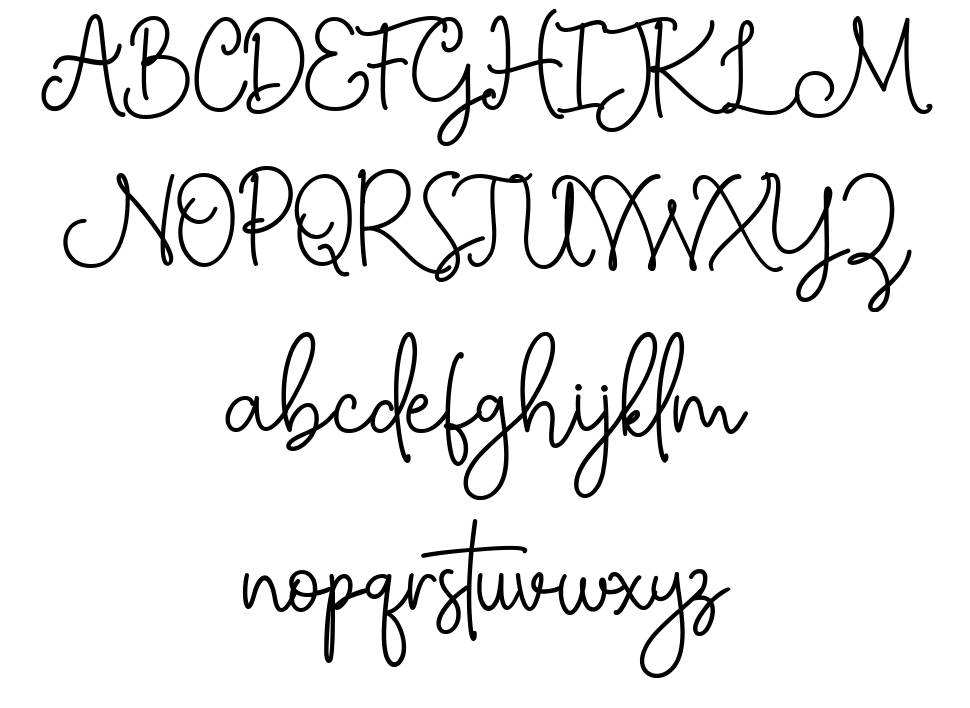 Bethany Signature font specimens