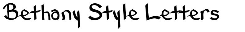 Bethany Style Letters font