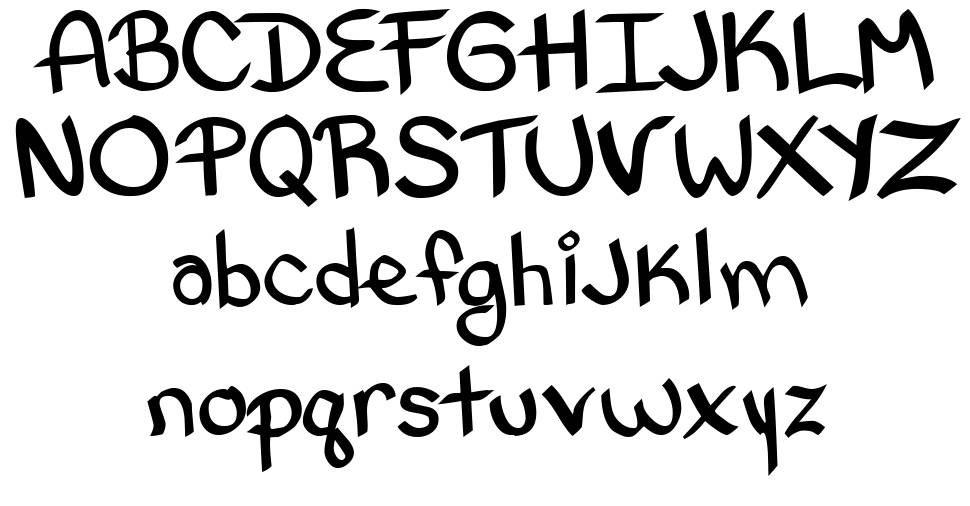 Bethany Style Letters font specimens