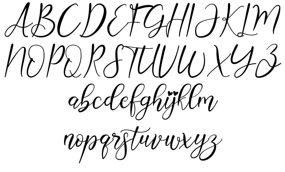 Bethiany font Örnekler