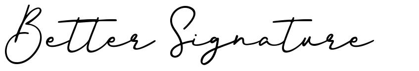 Better Signature шрифт