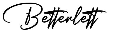 Betterlett font