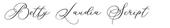 Betty Laudia Script шрифт
