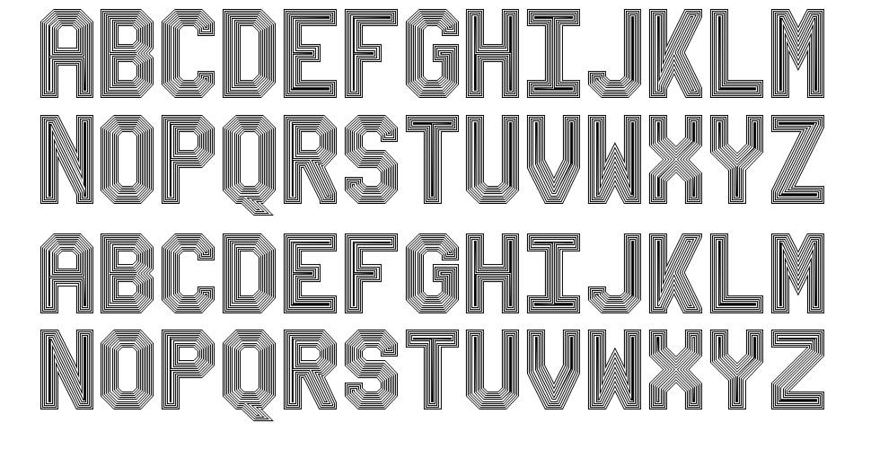 Bevel'sAdvocateMono font Örnekler