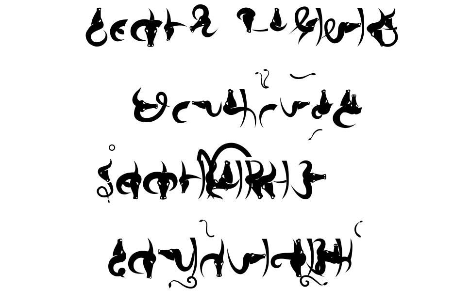 Bhains 字形 标本