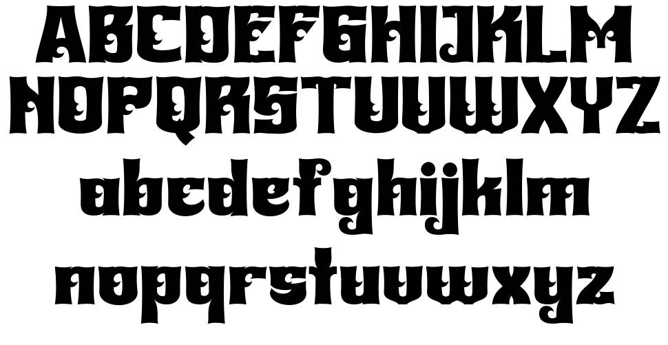 Bhekof font specimens