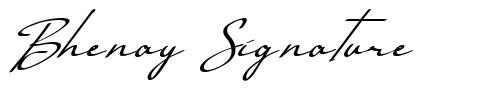 Bhenay Signature carattere