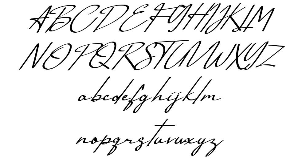 Bhenay Signature font specimens