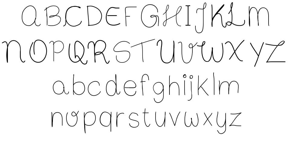 Bibs First Handwrite font specimens