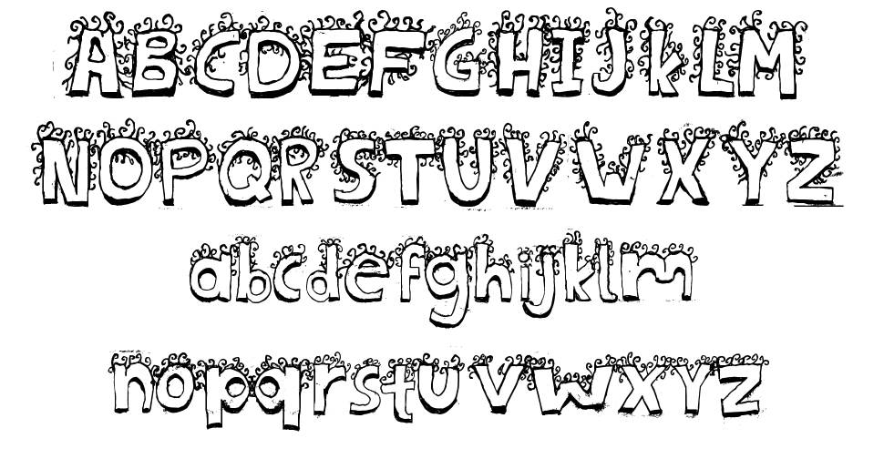 Bicho font specimens
