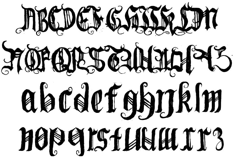 (BichOGothic) font specimens