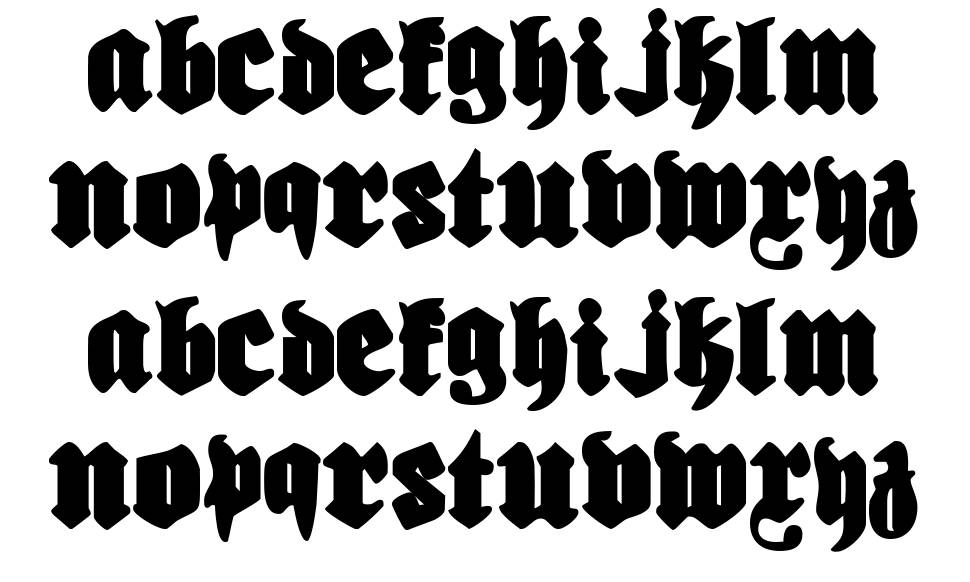 Biergarten 字形 标本