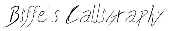 Biffe's Calligraphy шрифт