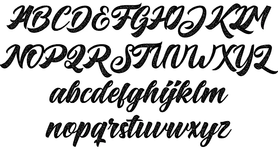 Big Blue Rough font Örnekler