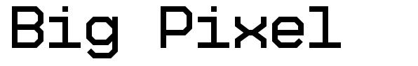 Big Pixel czcionka