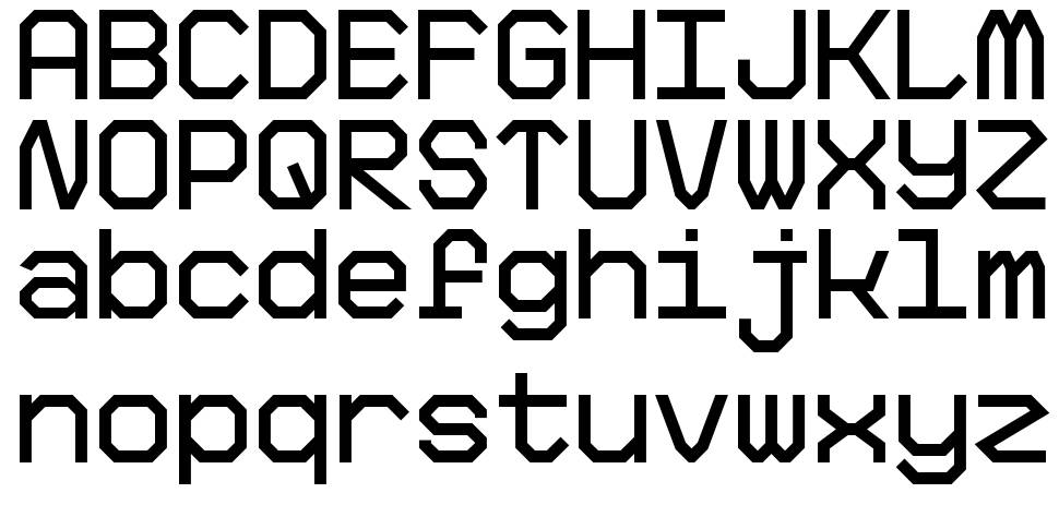 Big Pixel font specimens
