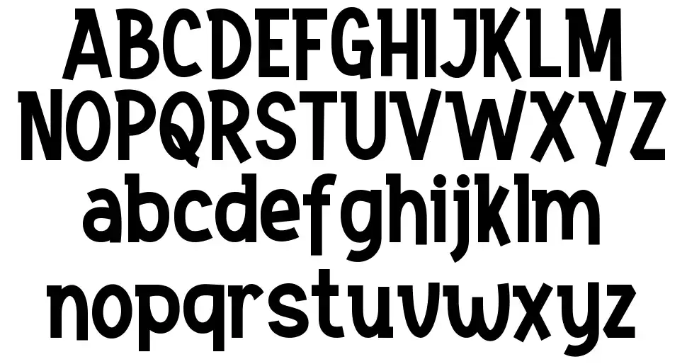 Bigcake font specimens