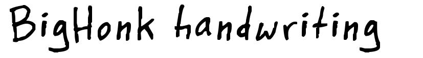 BigHonk handwriting font