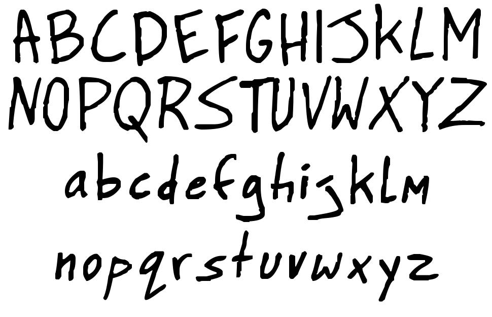BigHonk handwriting font specimens