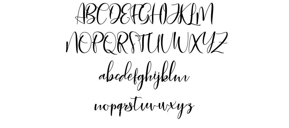 Biglittle Script font specimens
