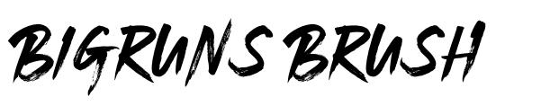 Bigruns Brush 字形
