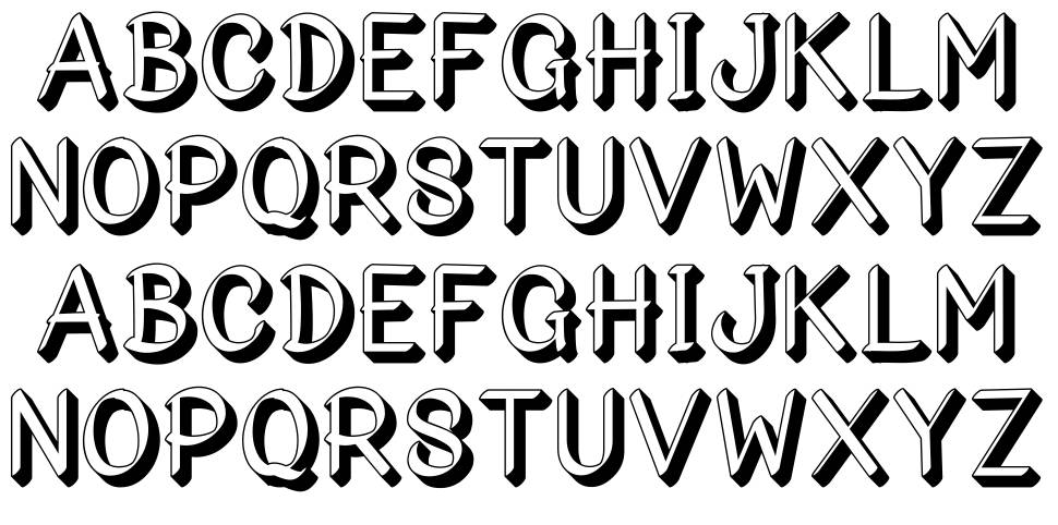 Bigshado font specimens