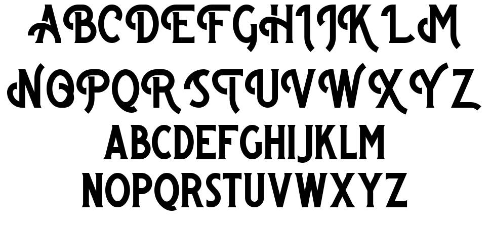 Bigsmile Serif fonte Espécimes