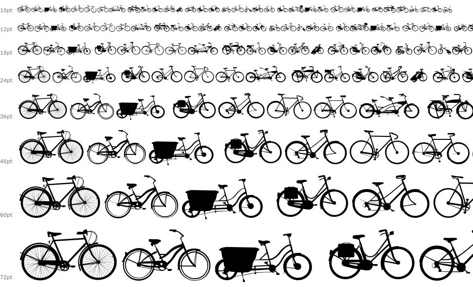 Bikes carattere Cascata