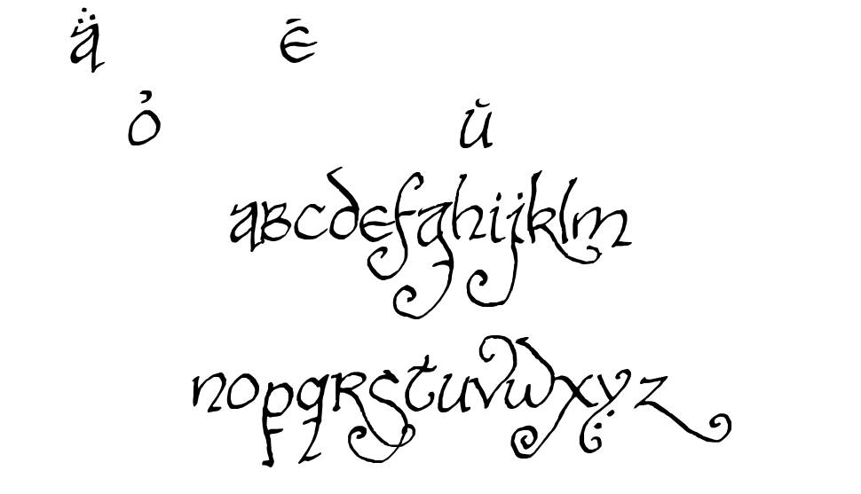Bilbo Hand font