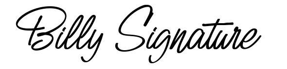 Billy Signature font