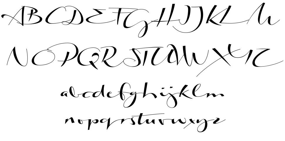 Biloxi Calligraphy 字形 标本