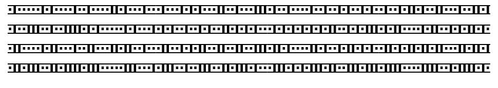 Binary font specimens