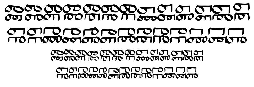 Binary Verges font specimens