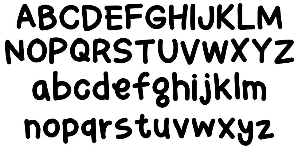 BingBong font specimens