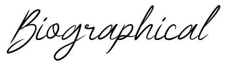 Biographical font