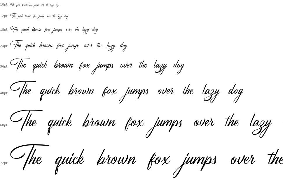 Birmingham Script font Şelale