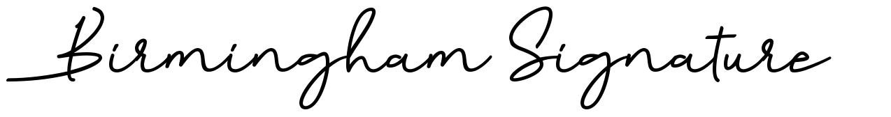 Birmingham Signature フォント