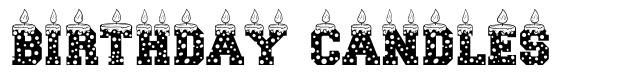 Birthday Candles font