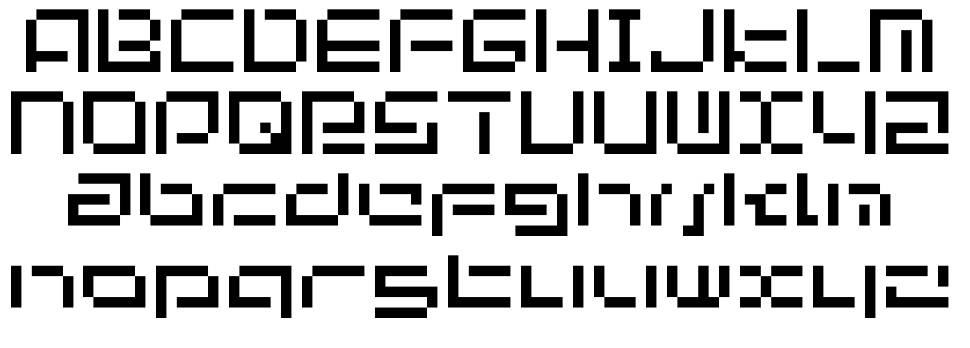 Bit-03 Urbanfluxer písmo Exempláře