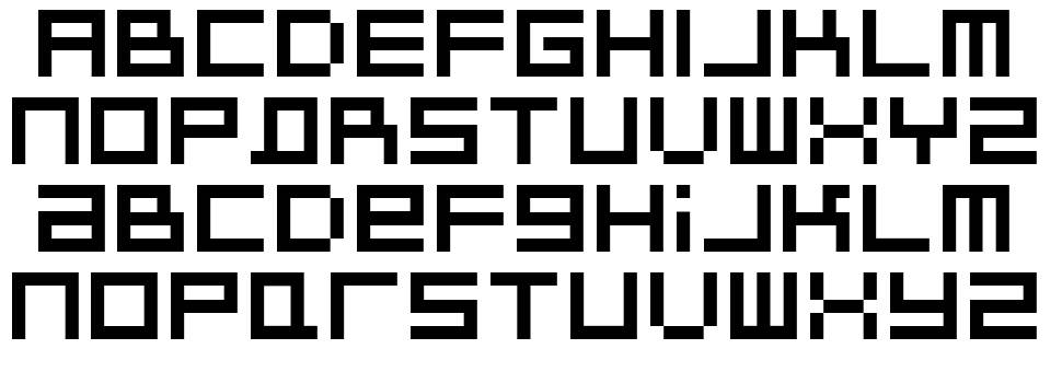 Bitdust Two font specimens